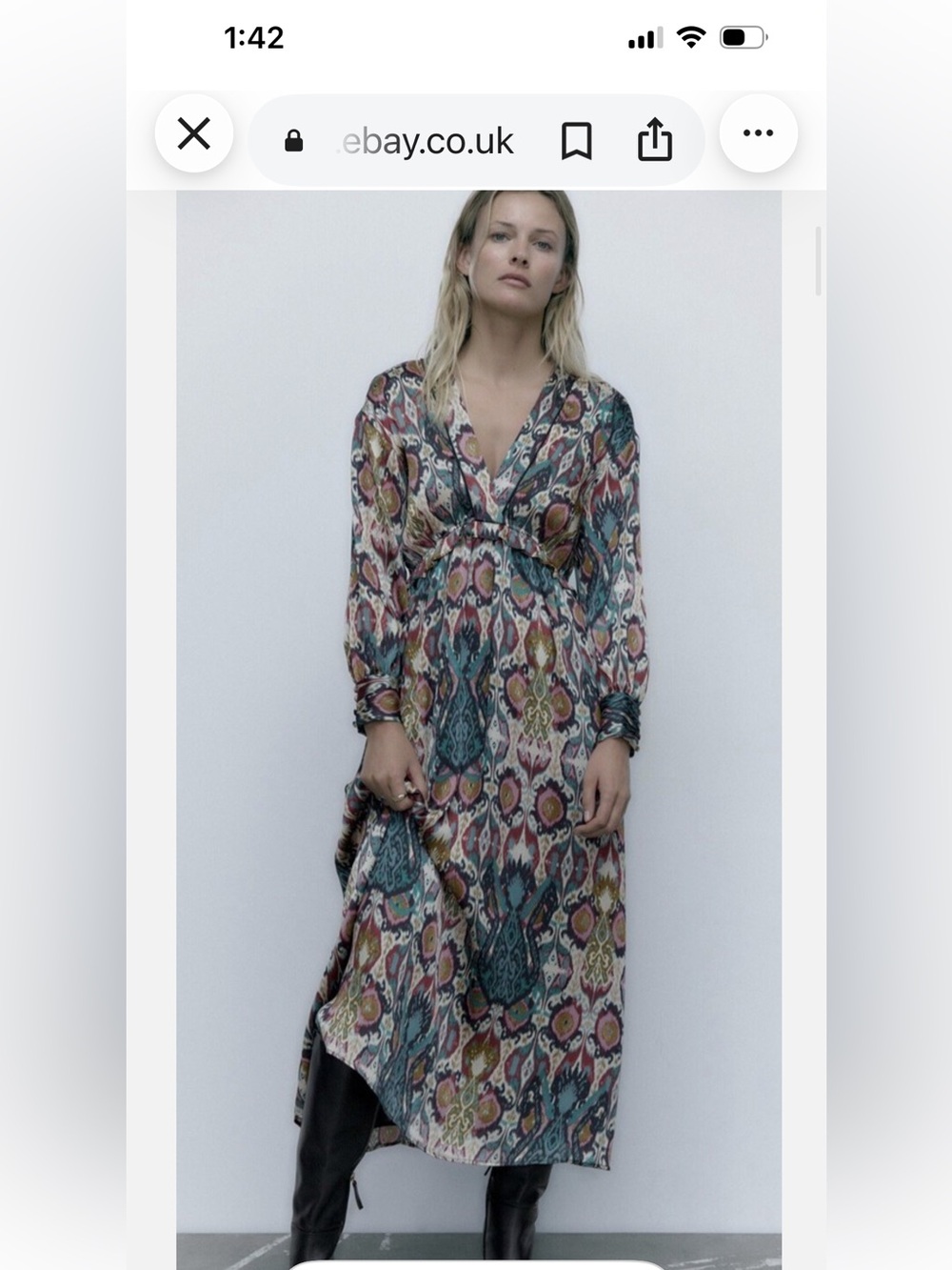 Zara ikat midi dress